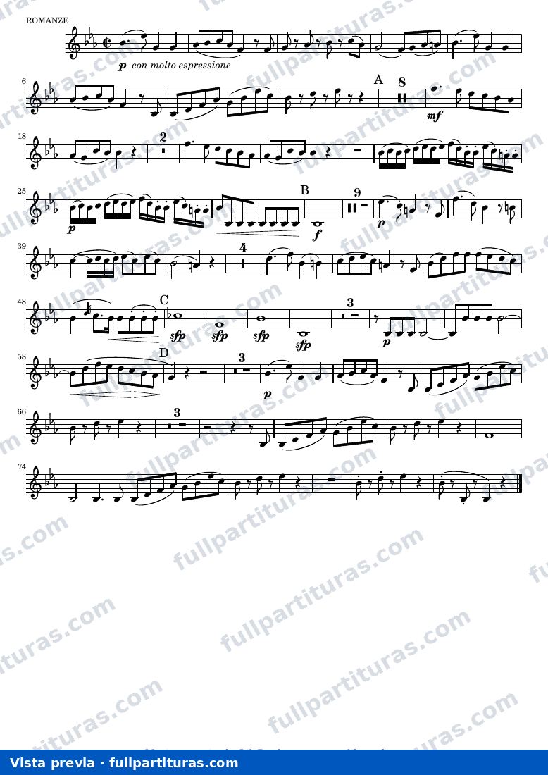 Horn Concerto No. 3 — Mozart hrn3 romanze — vista previa