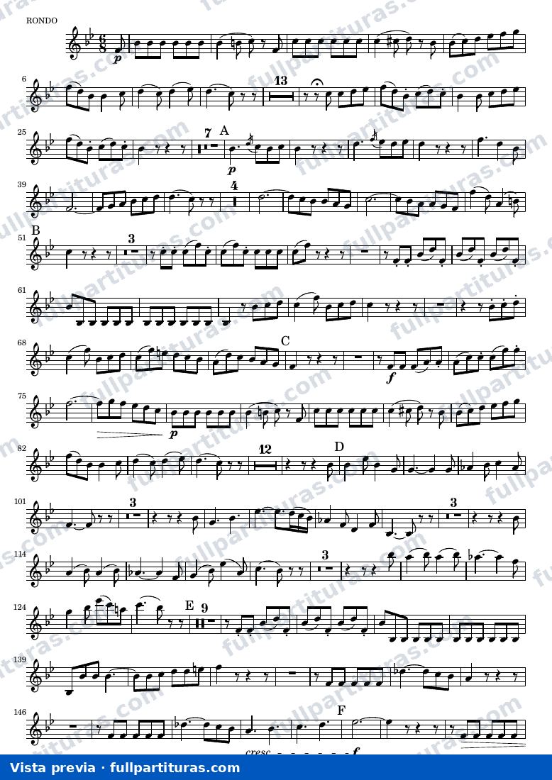 Horn Concerto No. 3 — Mozart hrn3 rondo — vista previa
