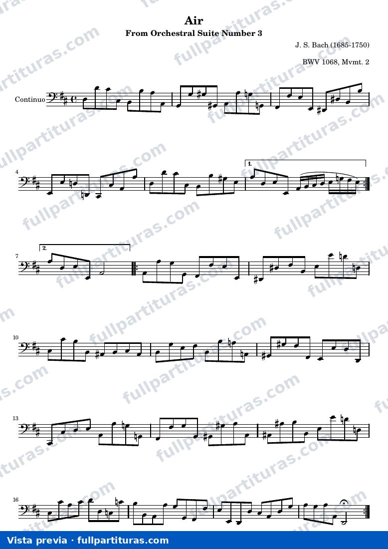 Air — Bach air continuo — vista previa