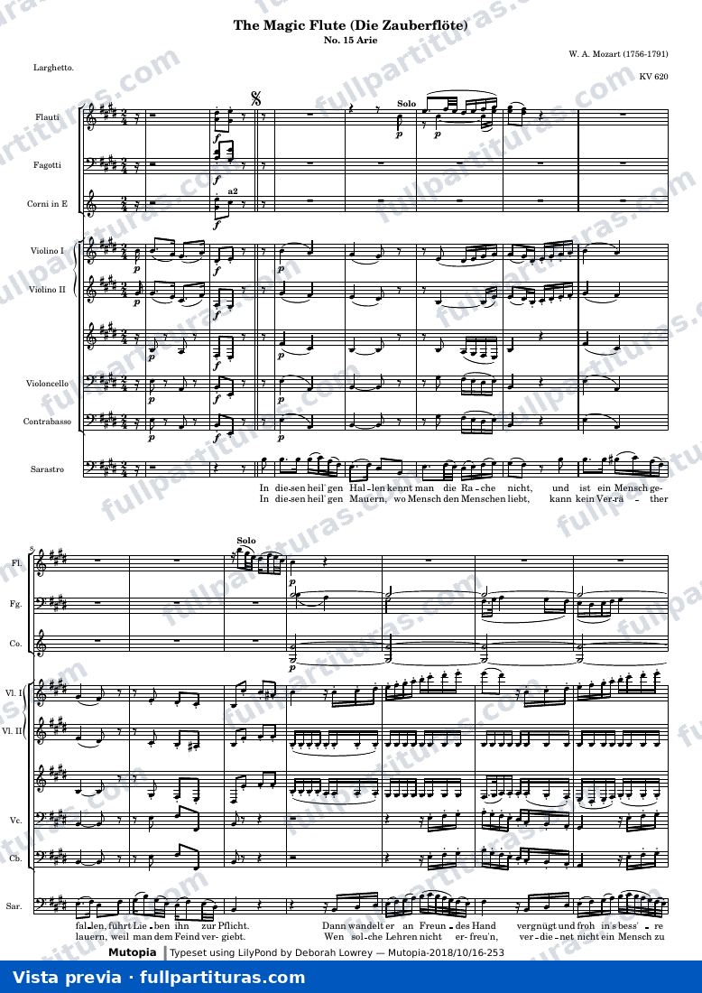 Die Zauberflöte (The Magic Flute) - No. 15 Arie — Magicflute 15 aria — vista previa
