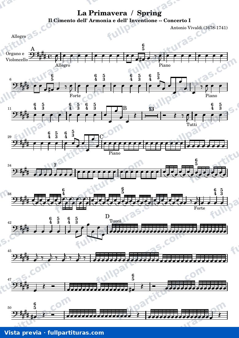 La Primavera / Spring — Spring cello — Vorschau