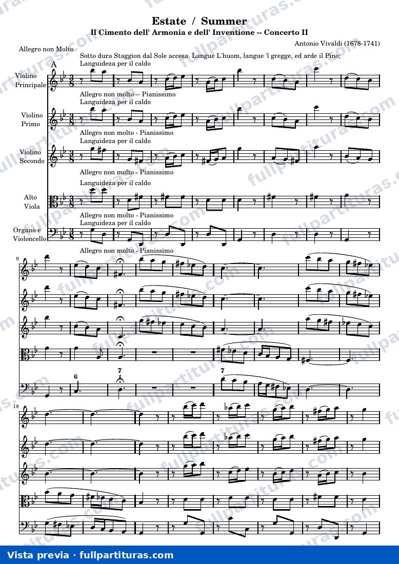 Estate / Summer — Summer score — aperçu