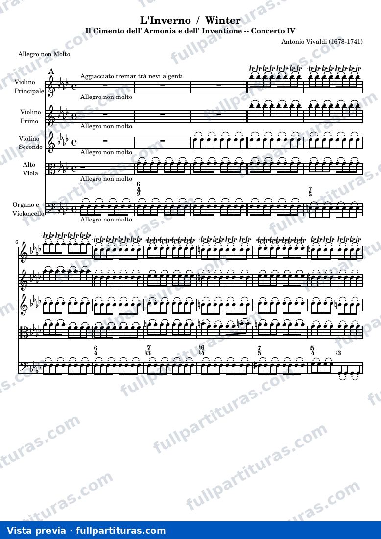 L'Inverno / Winter — Winter score — aperçu