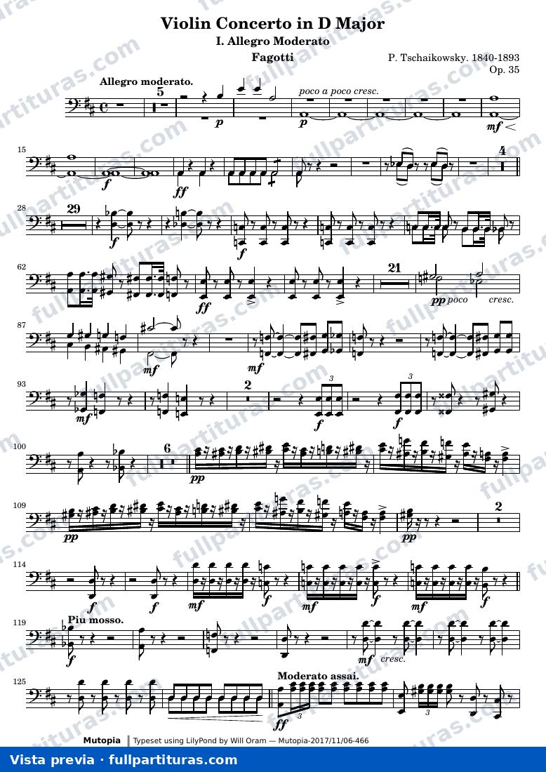 Violin Concerto in D Major (All three movements) — Fagotti — aperçu