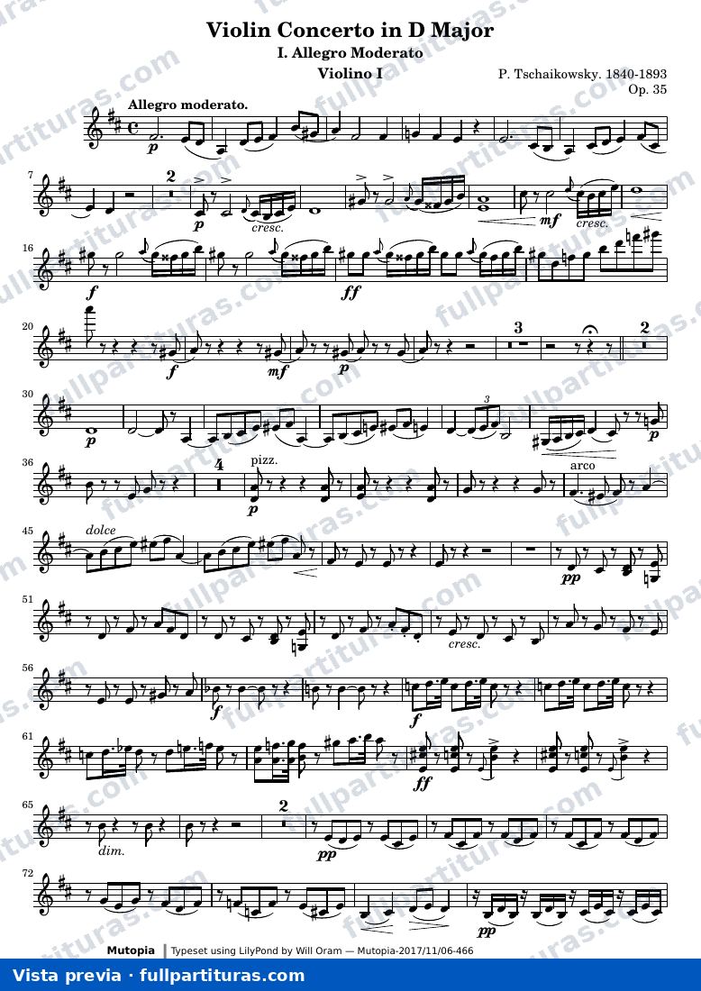 Violin Concerto in D Major (All three movements) — Violino1 — Vorschau