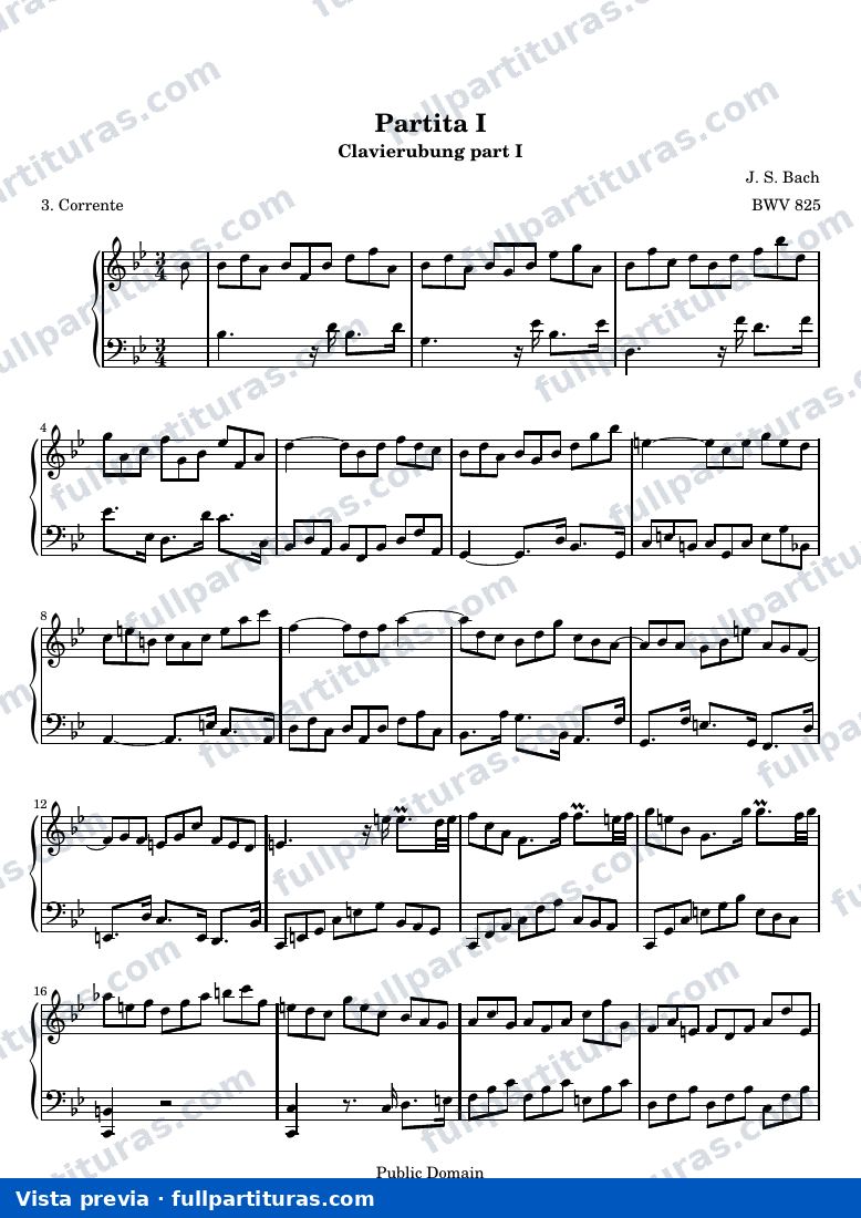 Six Partitas (Clavierubung part I): No. 1 — 13title hub — anteprima