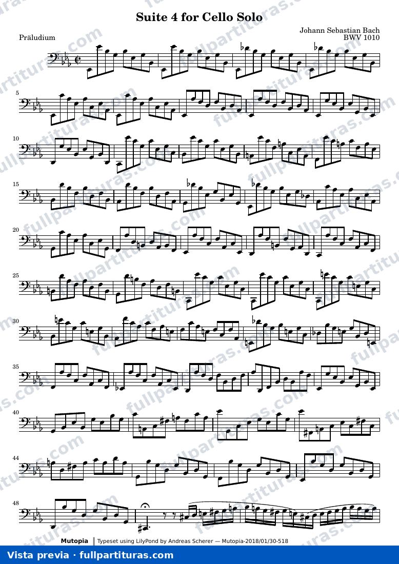 Suite 4 for Cello Solo — vista previa