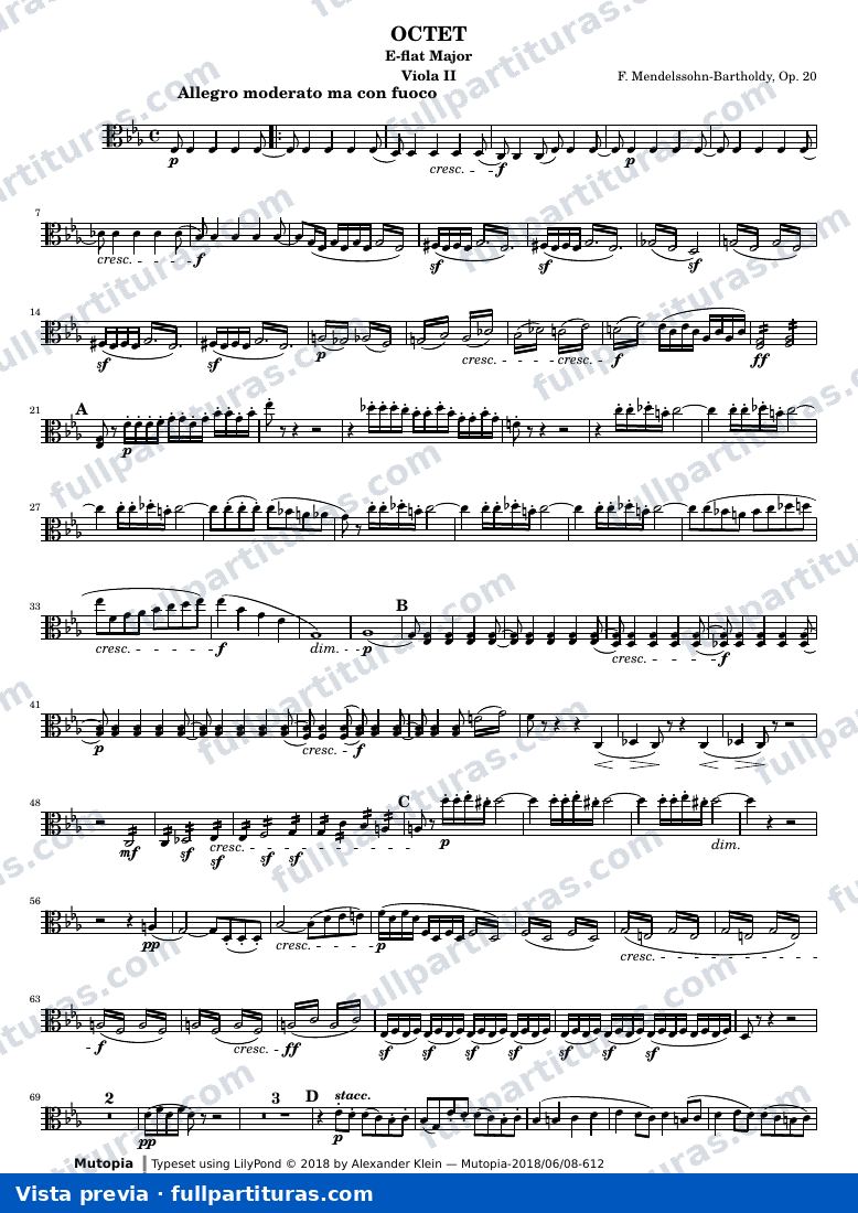 Octet — Mendelssohn Octet Viola 2 — aperçu