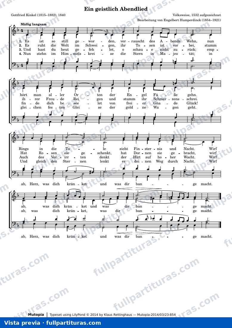 Ein geistlich Abendlied — preview