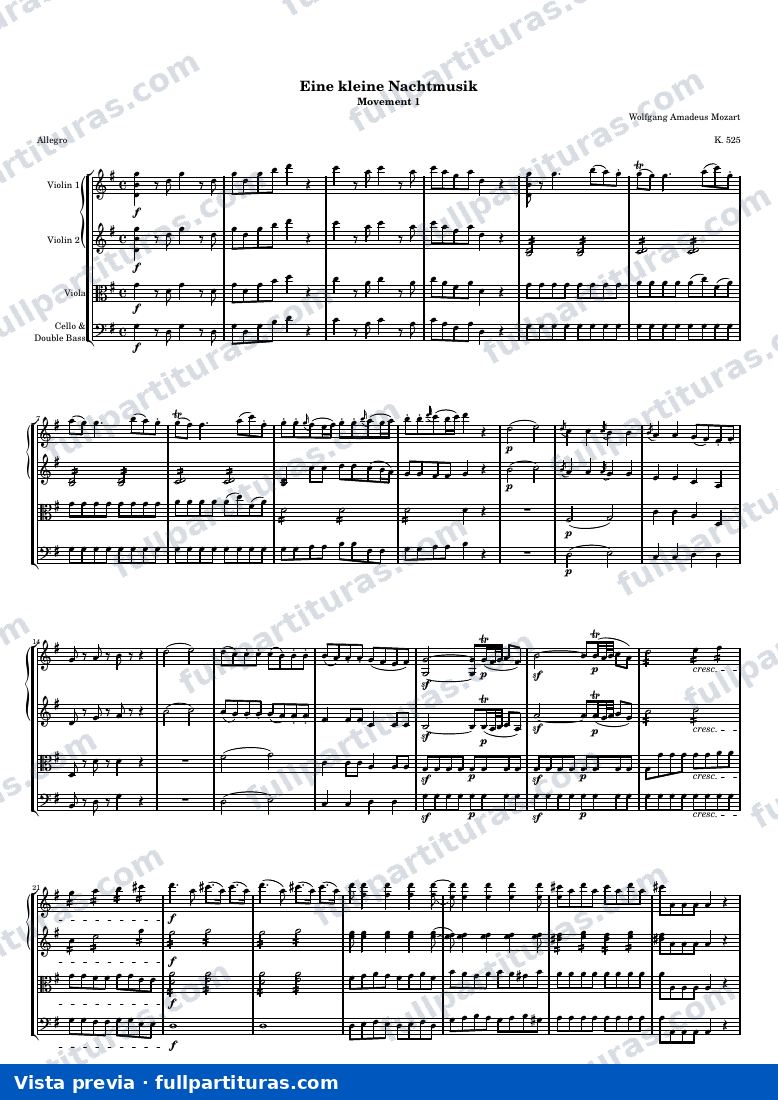Eine kleine Nachtmusik (1st movement) — Eine kleine nachtmusik mvt1 — vista previa