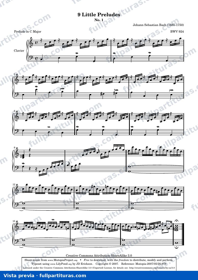9 Little Preludes - 1 - C Major — anteprima