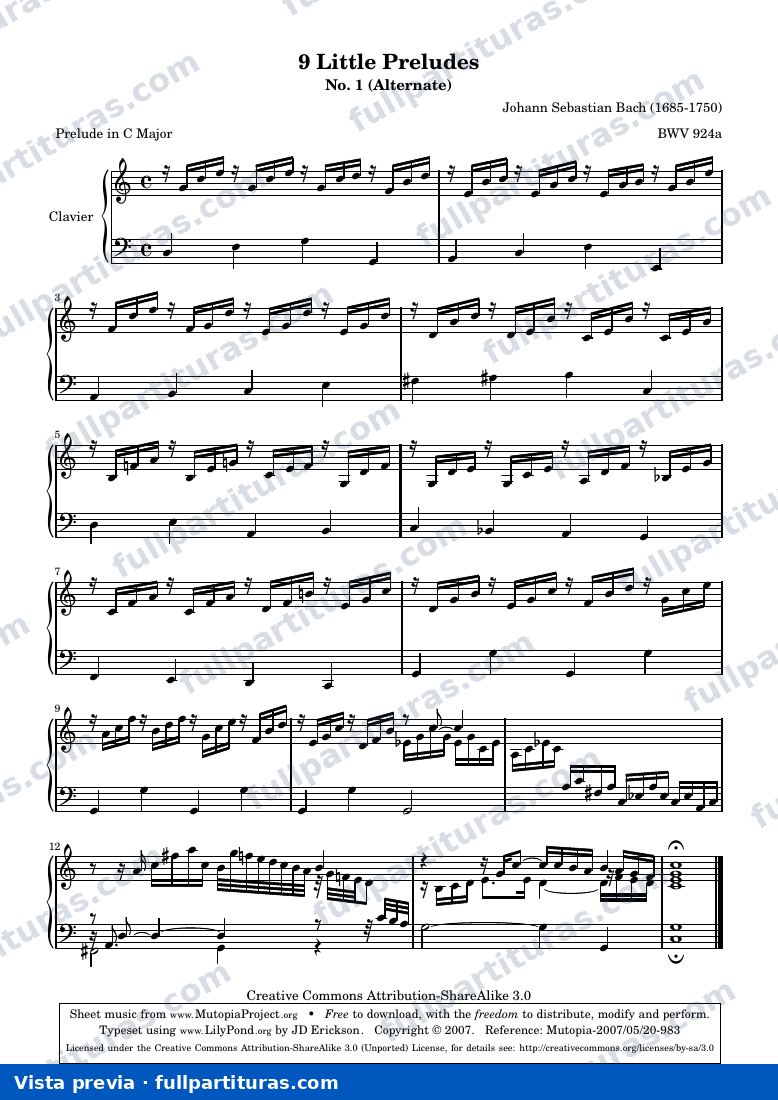 9 Little Preludes - 1 - C Major (Alternate) — anteprima