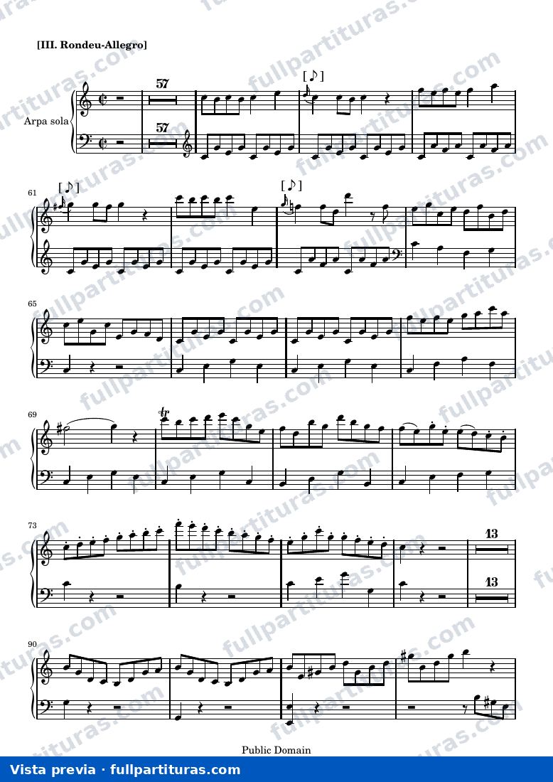 Concerto in C for Flute and Harp — Harparondeu — vista previa