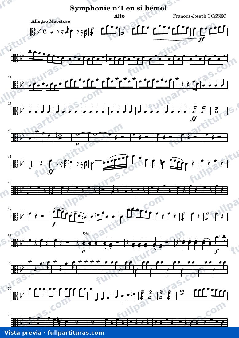 Symphonie n°1 — Alto — visualização