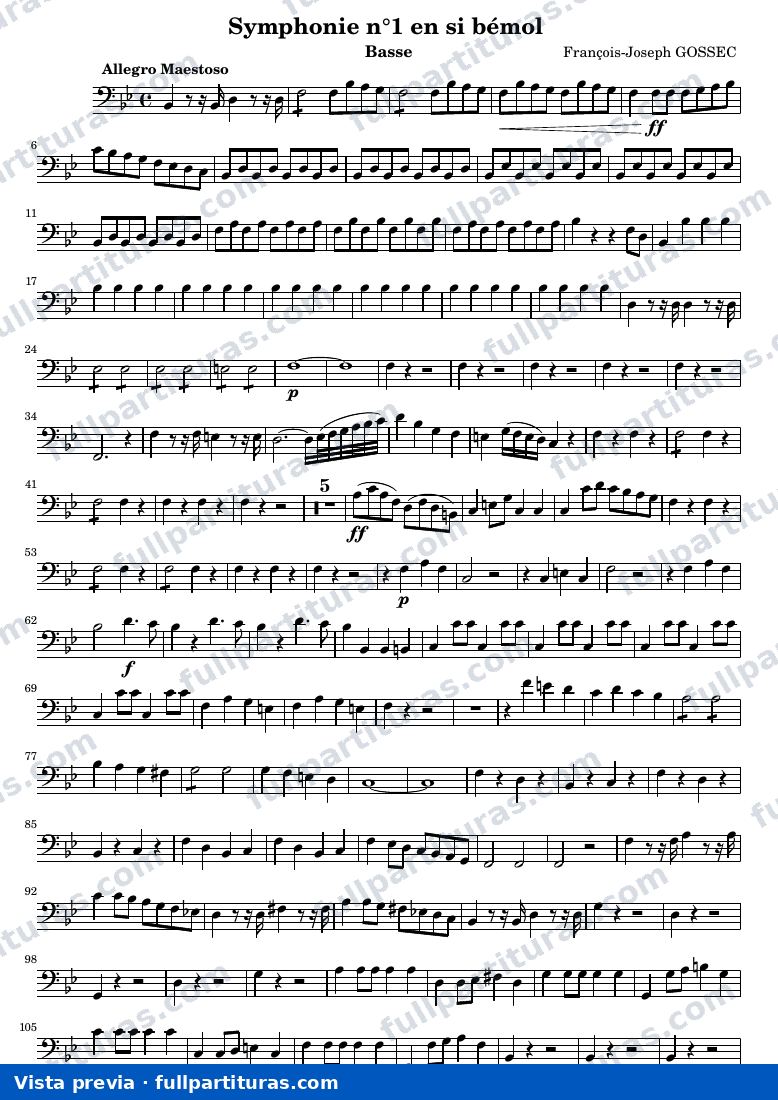 Symphonie n°1 — Basse — visualização