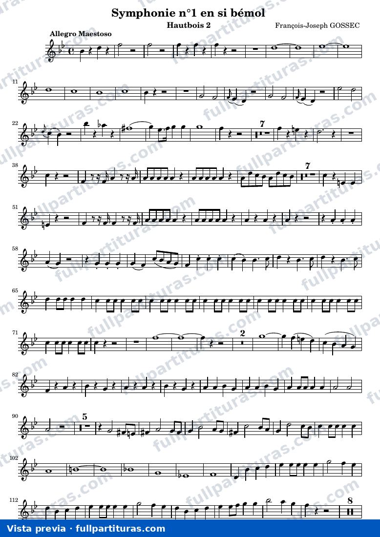 Symphonie n°1 — Hautbois2 — visualização