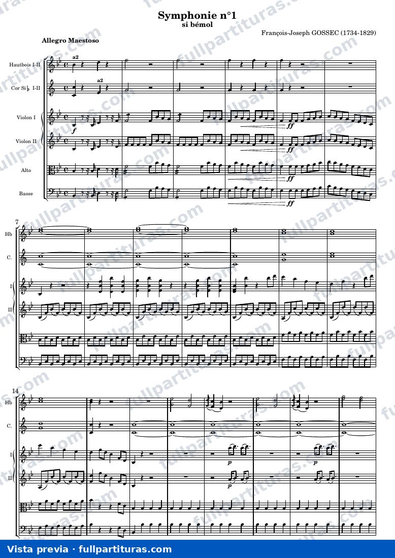 Symphonie n°1 — Score — anteprima
