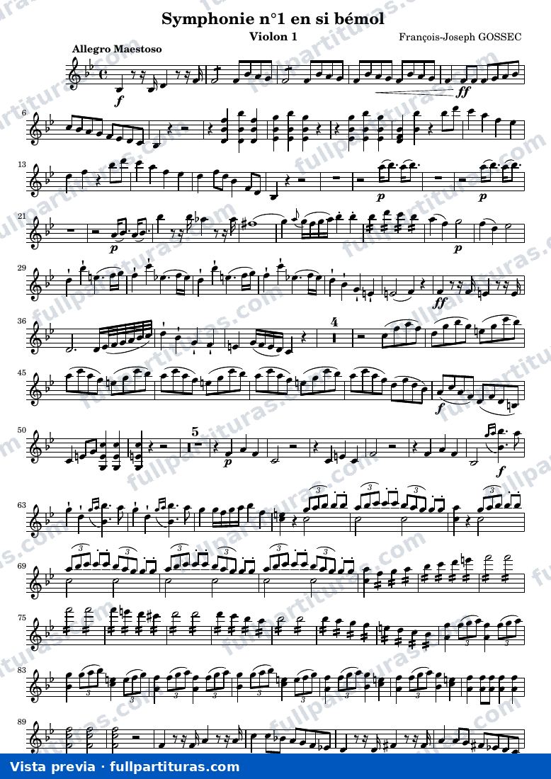 Symphonie n°1 — Violon1 — visualização
