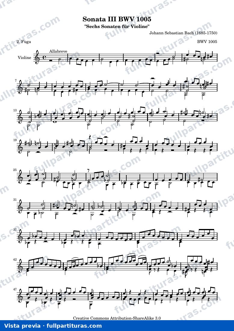 BWV 1005 — visualização