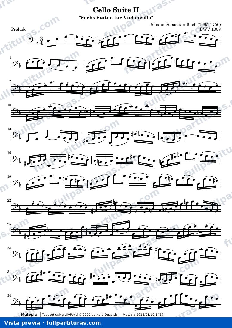 Cello Suite II - BWV 1008 — Vorschau