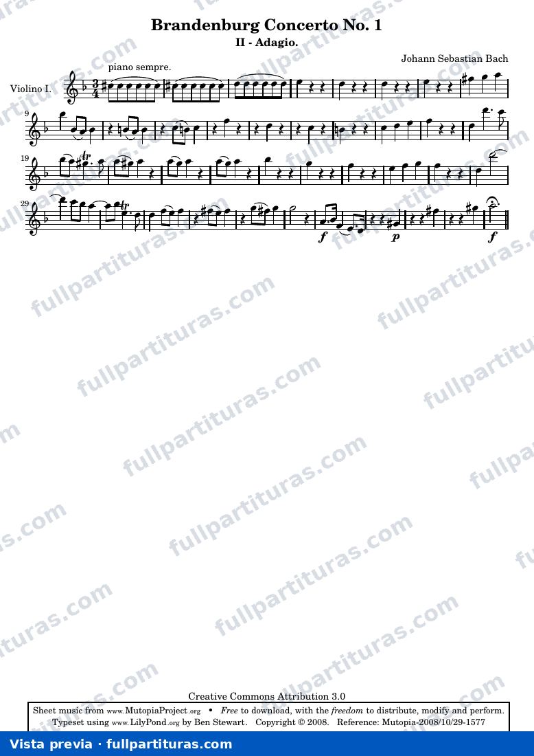 Brandenburg Concerto No. 1 (Second Movement - Adagio) — Violinoone — visualização