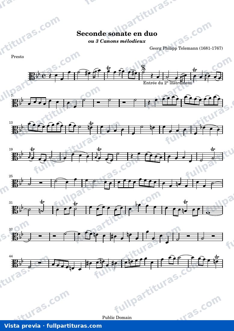 Seconde sonate en duo — TelemannGP canons sonate2 alto — Vorschau
