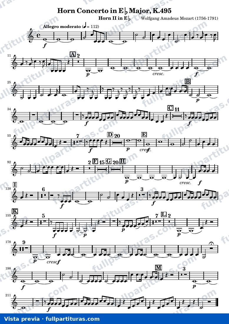 Mozart Horn Concerto No.4 — Horn2 — vista previa