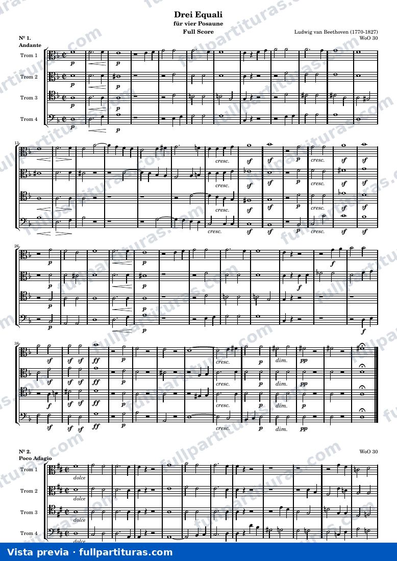 Drei Equali — Score Drei Equali — Vorschau