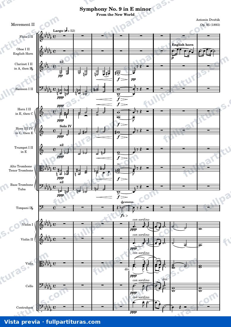 Symphony No. 9 in E minor — Mvt2 Largo — preview