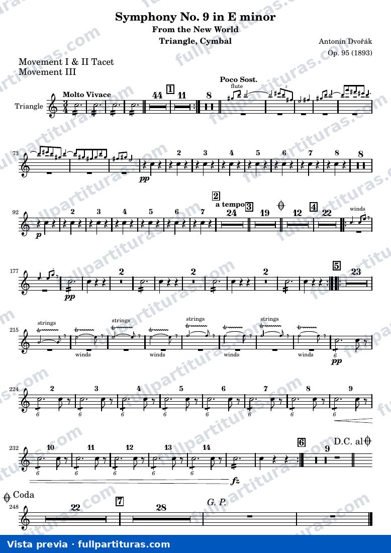 Symphony No. 9 in E minor — Percussion TriangleCymbal — preview