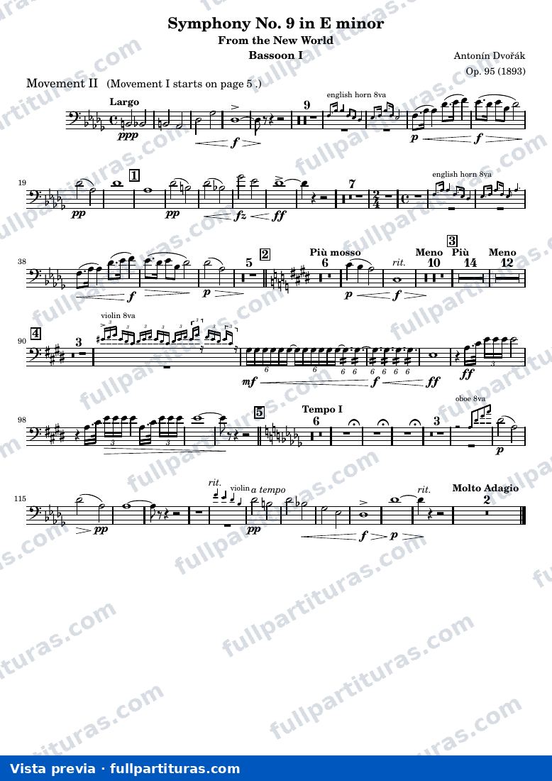 Symphony No. 9 in E minor — Woods Bassoon1 — visualização