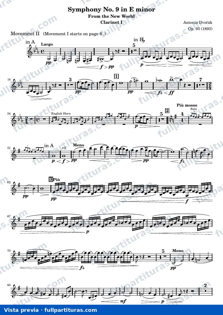 Symphony No. 9 in E minor — Woods Clarinet1 — visualização