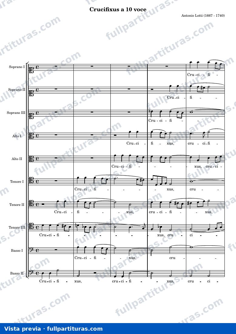Crucifixus a 10 voce — vista previa