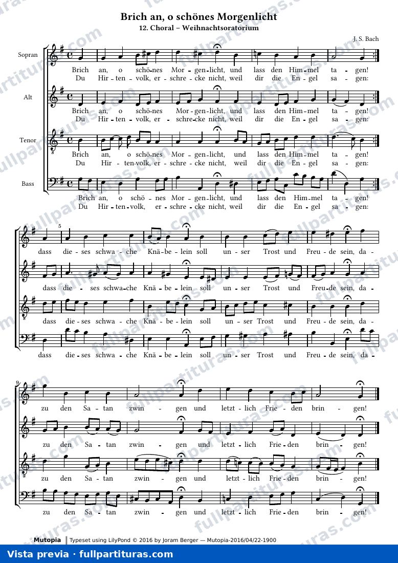 Brich an, o schönes Morgenlicht — предварительный просмотр