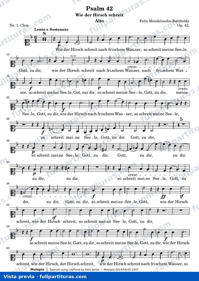 Psalm 42 — Alto — Vorschau