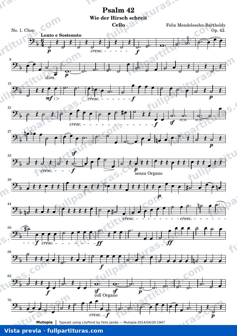 Psalm 42 — Cello — Vorschau