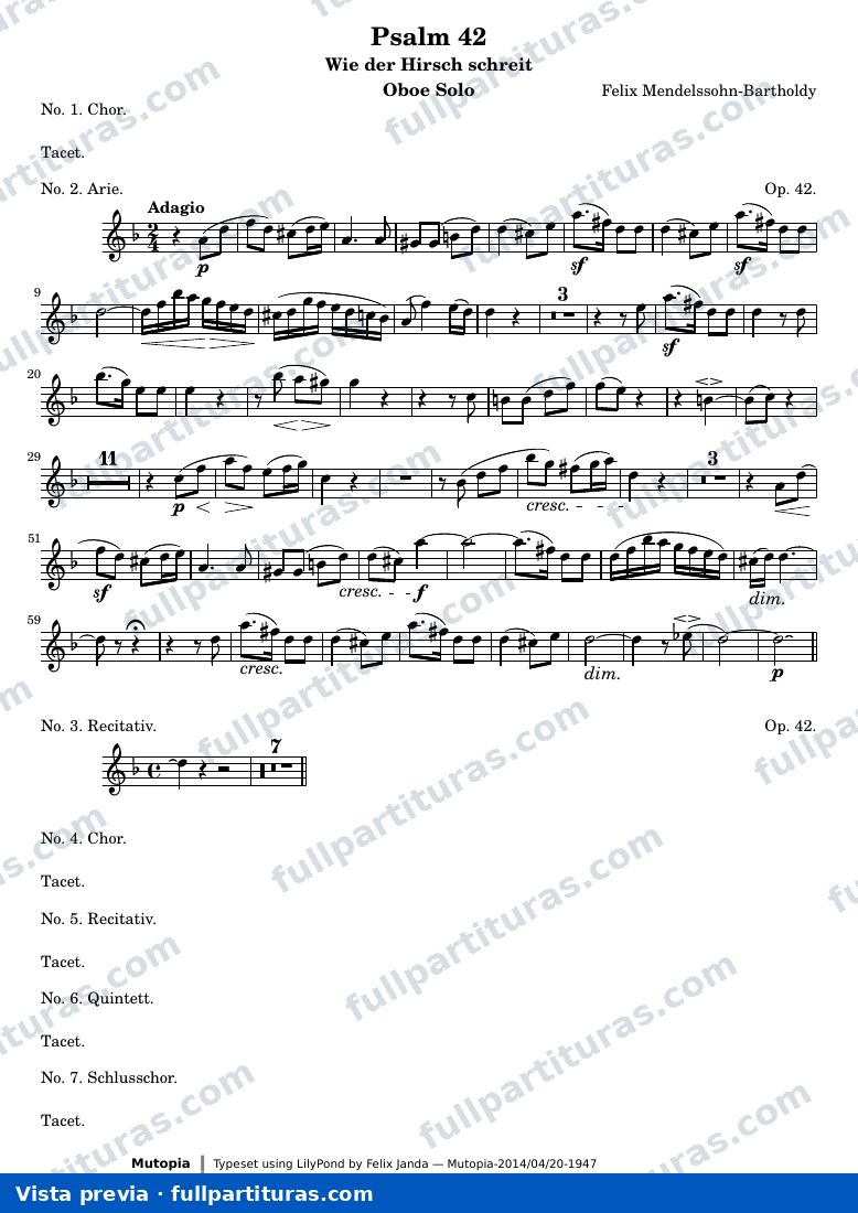 Psalm 42 — Oboesolo — Vorschau