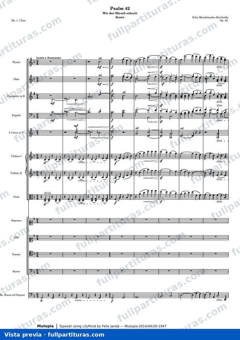 Psalm 42 — Score — Vorschau