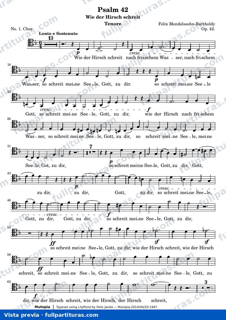 Psalm 42 — Tenor — Vorschau