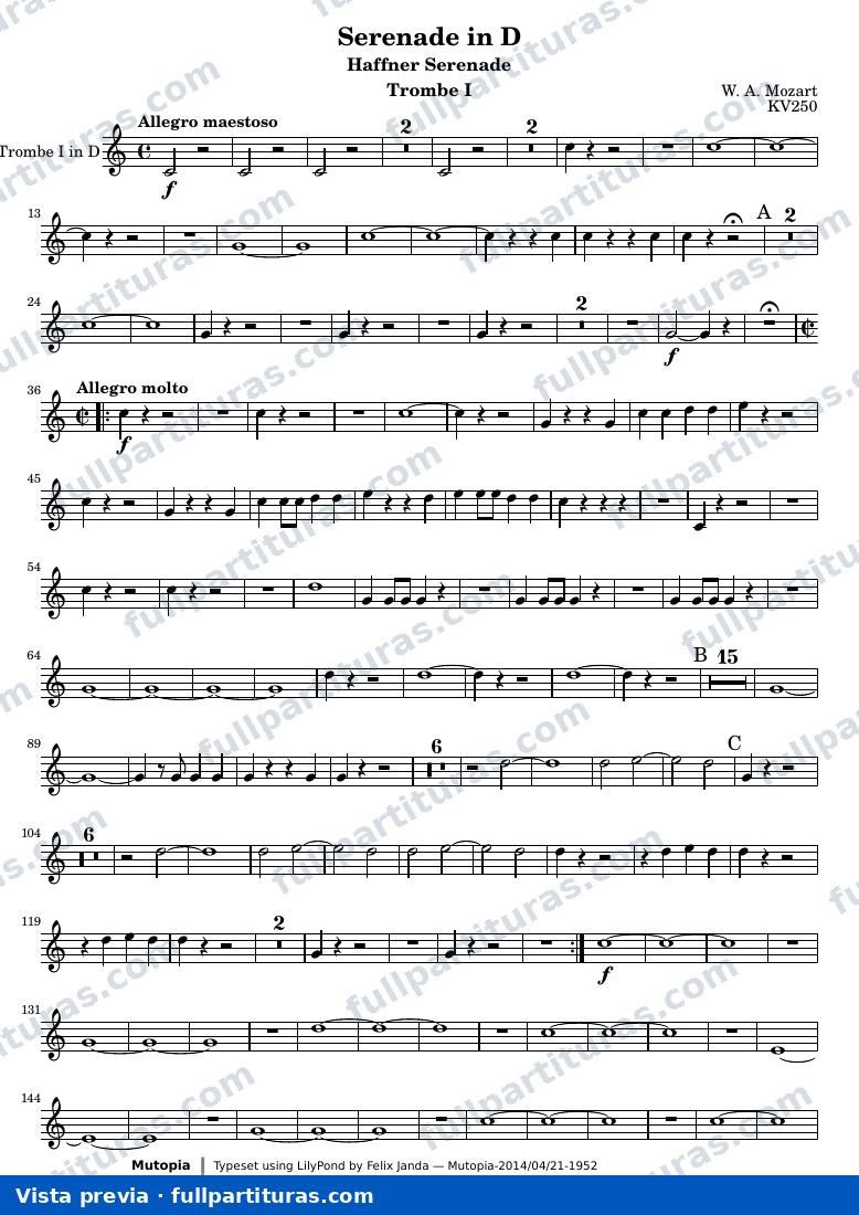 Serenade in D — TrombeI — aperçu