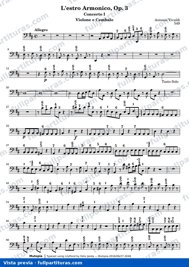 L'estro Armonico, Op. 3 — Bass — visualização