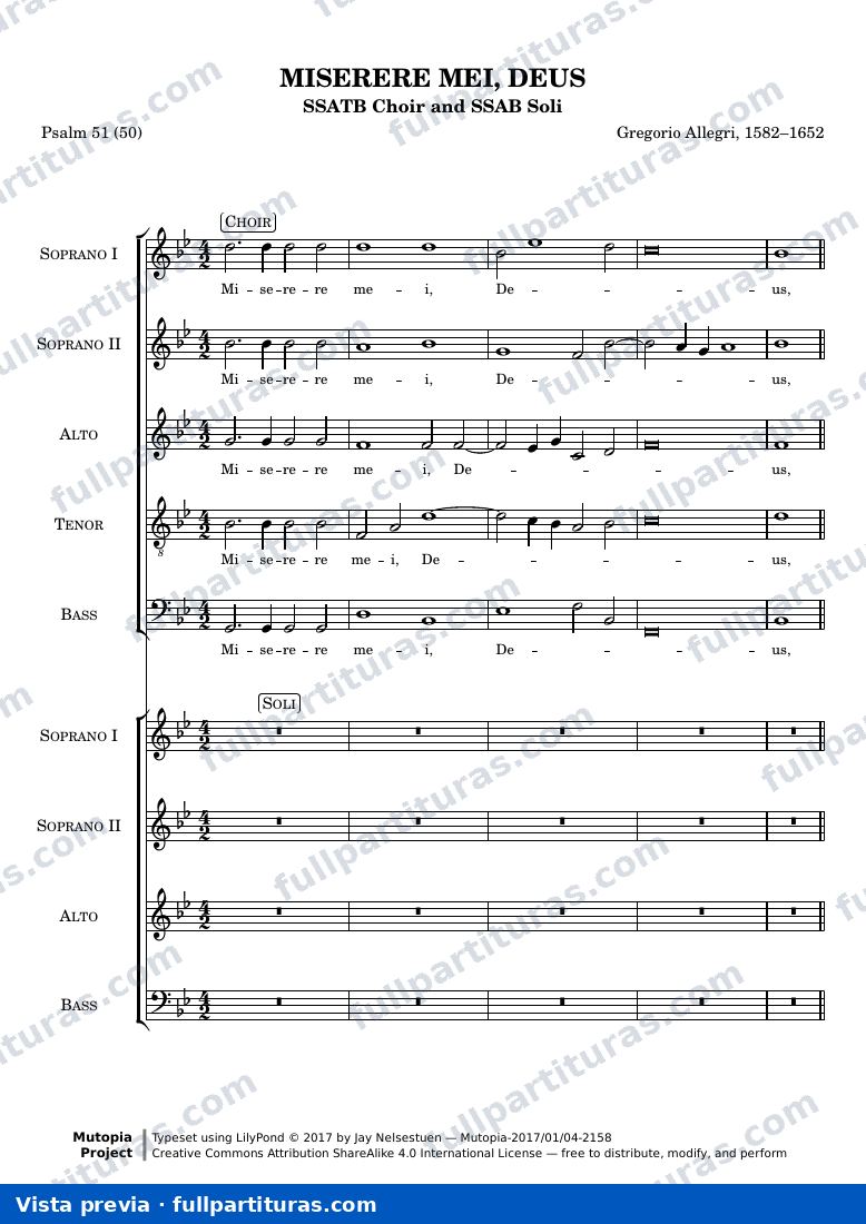 Miserere mei, Deus — aperçu