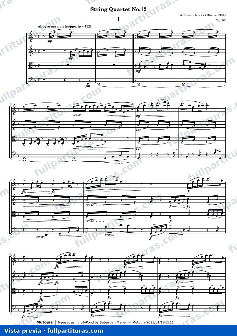 String Quartet No.12 — Dvorak o96 — Vorschau