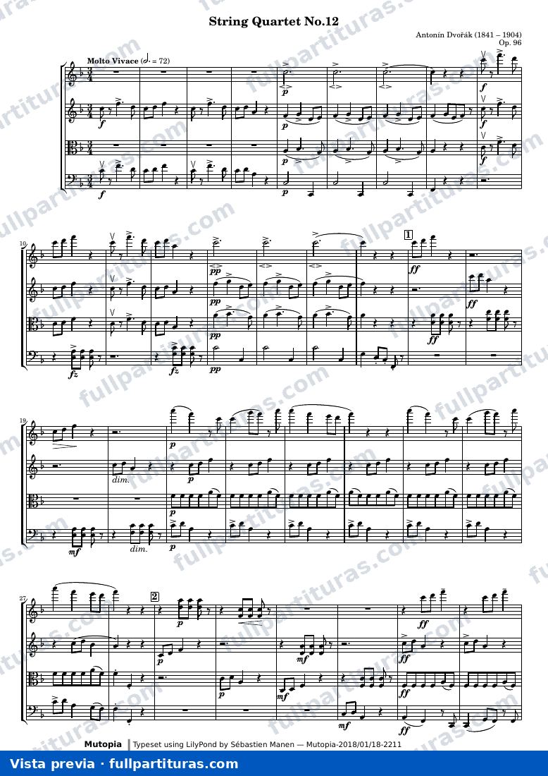 String Quartet No.12 — 00 DvorakAmericanQuartet Conducteur Mvt3 — Vorschau