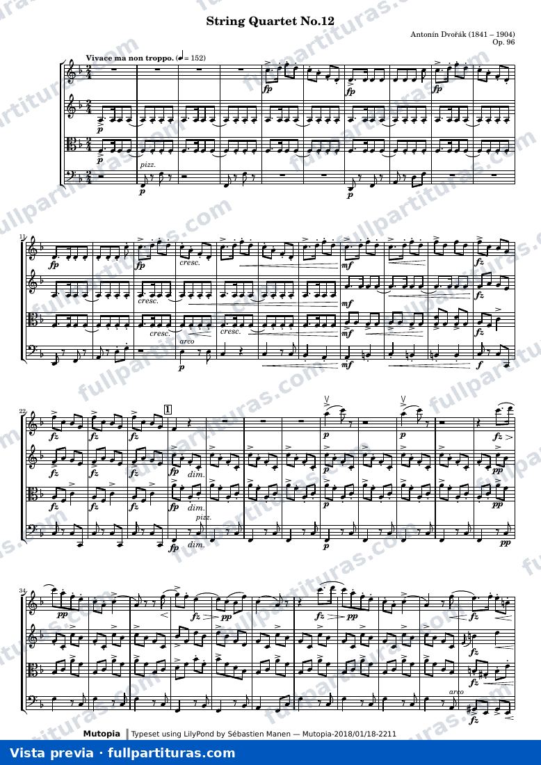 String Quartet No.12 — 00 DvorakAmericanQuartet Conducteur Mvt4 — Vorschau
