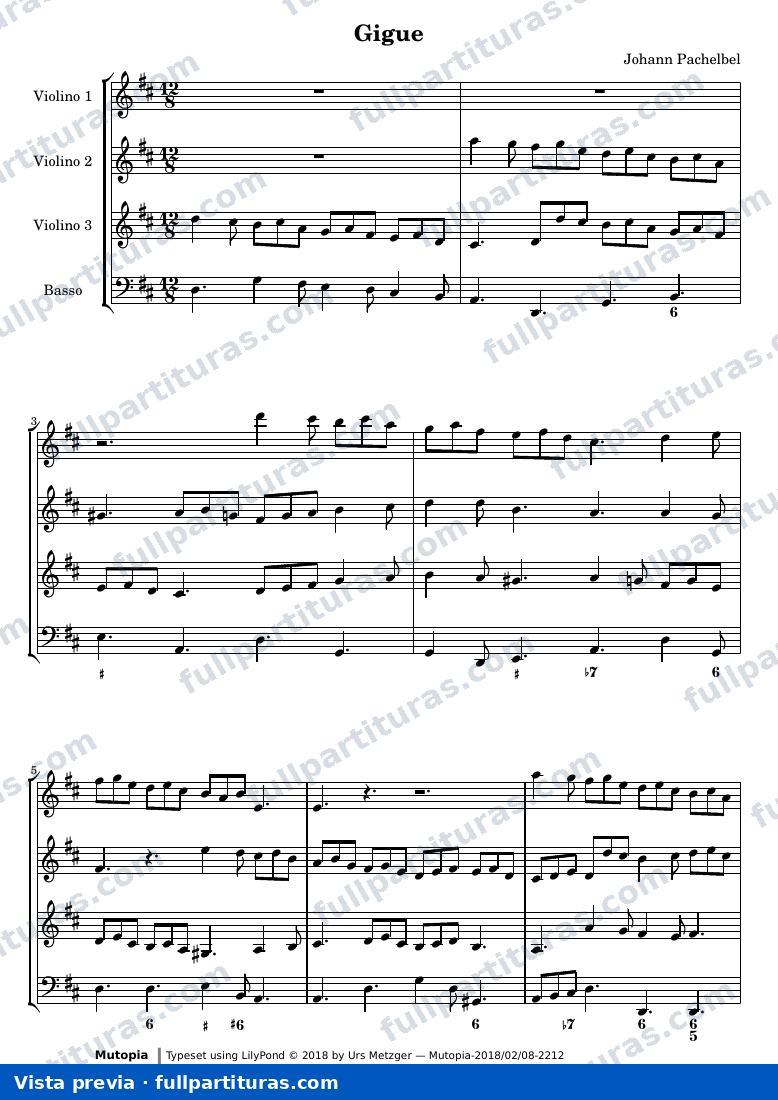 Gigue — Score — anteprima