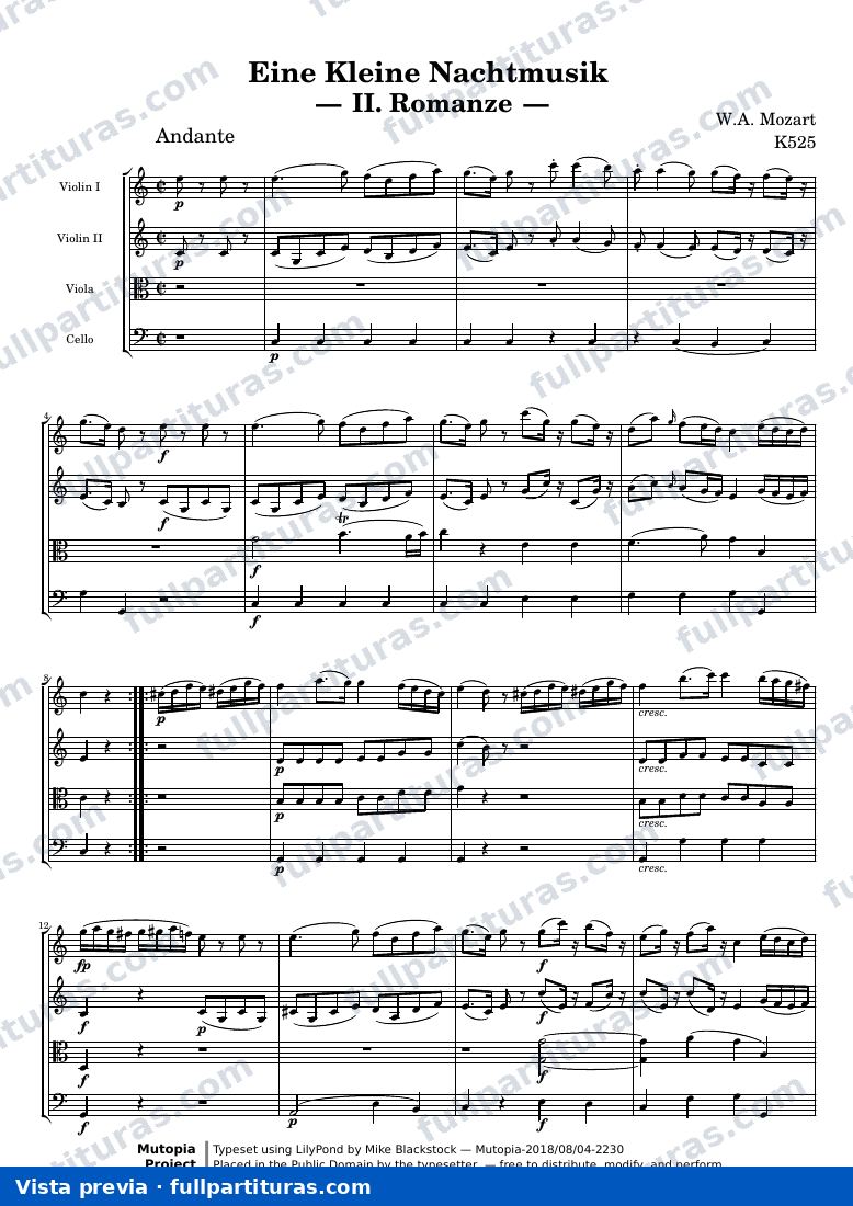 Eine Kleine Nachtmusik — MozartWA KV525 mov 02 — vista previa