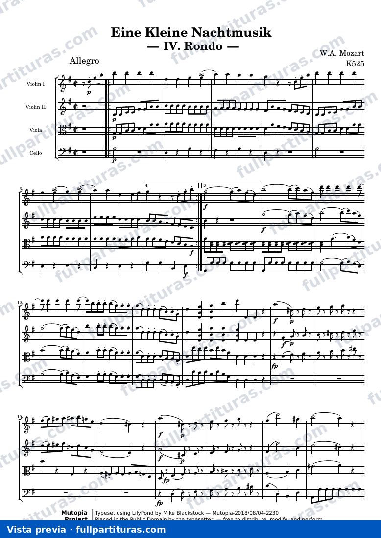 Eine Kleine Nachtmusik — MozartWA KV525 mov 04 — vista previa