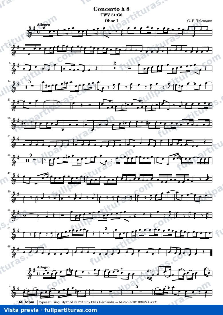 Concerto à 8 — Oboe1 — предварительный просмотр