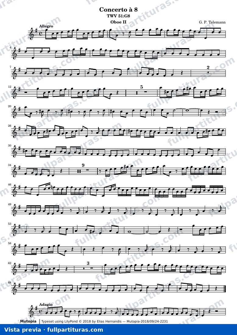 Concerto à 8 — Oboe2 — предварительный просмотр